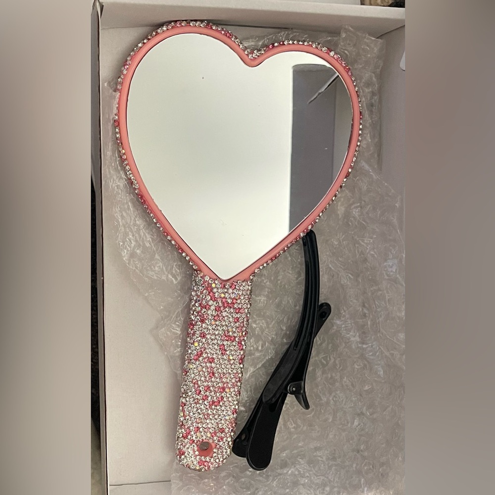 Bedazzled Heart Mirror